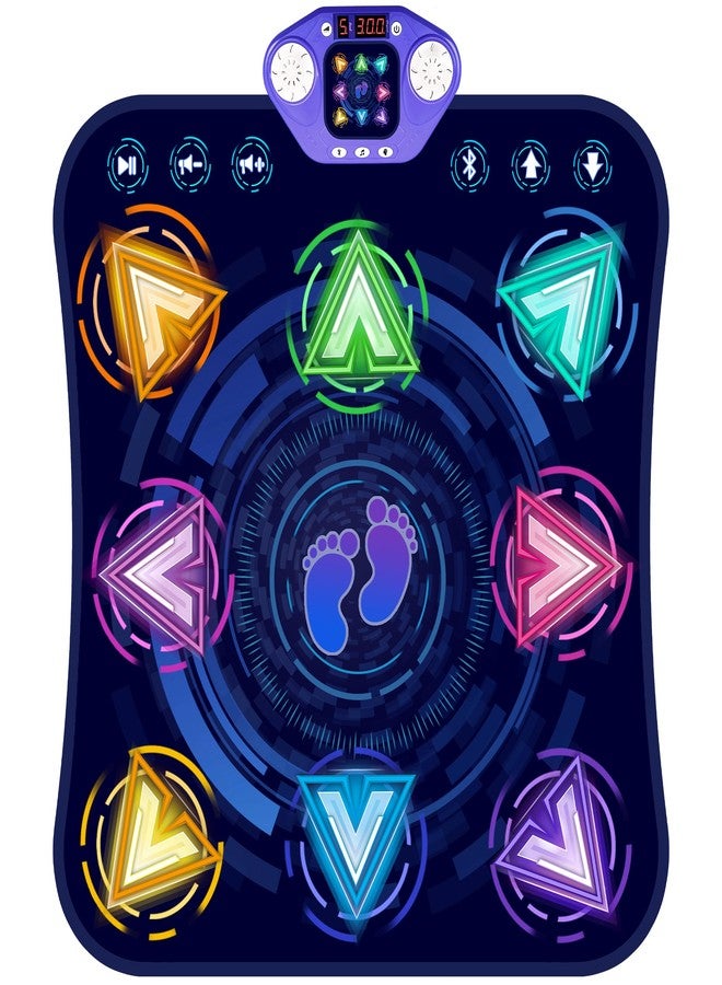 TooLion Newly Upgraded 8-Arrow Electronic Dance Mat with LED Light & Wireless Bluetooth, Music Dance Toy with 3 Game Modes, Develops Hand-Eye Coordination, Christmas Dance Mat Toy for Boys & Girls Ages 3-12 - Image 1